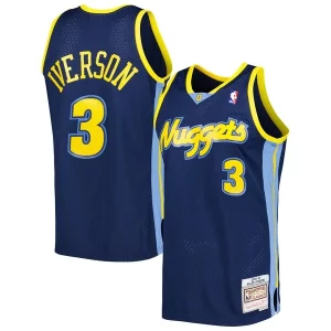 Allen Iverson Denver Nuggets Exquisite Hardwood Classics Swingman Jersey Navy - Livraison gratuite - Économisez sur les frais d'expédition