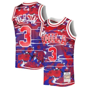Allen Iverson Philadelphia 76ers 1996/97 Hardwood Classics Lunar New Year Swingman Jersey Red Superbe - Maillot de championnat - Revivez les victoires glorieuses