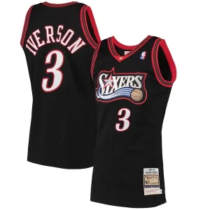 Allen Iverson Philadelphia 76ers 1997/98 Hardwood Classics Authentic Commémoratif Jersey Black - Pour les amateurs de basketball passionnés - Livraison rapide