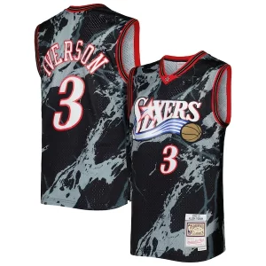 Allen Iverson Philadelphia 76ers Splendide 2000/01 Hardwood Classics Marble Swingman Jersey Black - Dernières unités - Ne manquez pas cette opportunité