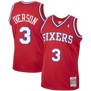 Allen Élégant Iverson Philadelphia 76ers 2001/02 Hardwood Classics Swingman Jersey Red/White - Dernières unités - Ne manquez pas cette opportunité