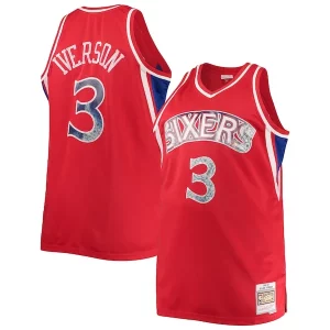 Allen Iverson Philadelphia 76ers Big & Tall 1996/97 NBA 75th Haut de gamme Anniversary Diamond Swingman Jersey Red - Collectionner ce maillot rare - Augmentez la valeur de votre collection