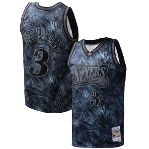 Allen Refiné Iverson Philadelphia 76ers Hardwood Classics 1997/98 Tie Dye Swingman Jersey Black - Maillot de collection - Un bijou pour les amateurs