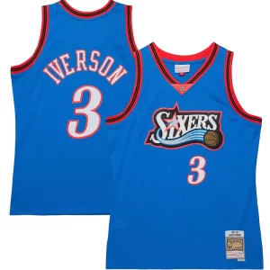 Allen Iverson Philadelphia Exceptionnel 76ers Hardwood Classics 1997/98 Tropical Swingman Jersey Royal - Collectionner ce maillot rare - Augmentez la valeur de votre collection