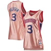 Allen Iverson Philadelphia 76ers Women's 75th Anniversary Rose Gold 1996 Swingman Jersey Pink Commémoratif - Pour les matchs d'athlétisme - Restez frais et confortable