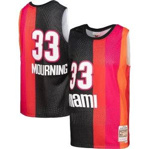 Alonzo Mourning Miami Heat Hardwood Classics 2005/06 Split Swingman Incontournable Jersey Black/Red - Édition commemorative - Souvenez-vous des moments inoubliables