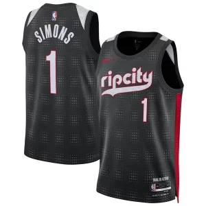 Anfernee Simons Splendide Portland Trail Blazers Nike Unisex 2024/25 Swingman Player Jersey City Edition Black - Collectionner ce maillot rare - Augmentez la valeur de votre collection