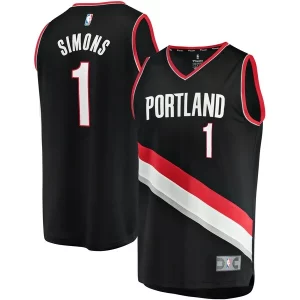Anfernee Superbe Simons Portland Trail Blazers Youth Fast Break Player Jersey Icon Edition Black - Idéal pour les soirées de sport - Montrez votre style