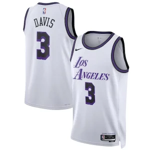 Anthony Davis Los Angeles Lakers Admirable Nike Unisex 2022/23 Swingman Jersey City Edition White - Pour les joueurs de basketball amateurs - Adapté à tous les styles de jeu