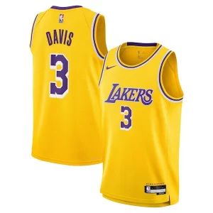 Anthony Davis Los Angeles Lakers Nike Youth Swingman Jersey Icon Edition Gold Prime - Maillot de qualité supérieure - Durable et résistant