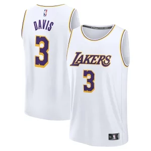 Anthony Unique Davis Los Angeles Lakers Youth Fast Break Replica Player Jersey Association Edition White - Style contemporain - Restez à la mode avec ce maillot