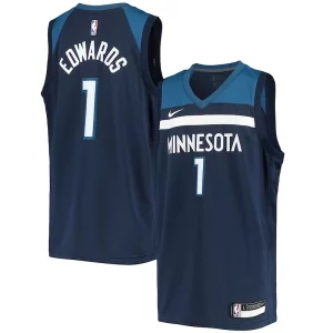 Anthony Edwards Minnesota Timberwolves Nike Youth Superbe 2020/21 Swingman Jersey Icon Edition Navy - Style contemporain - Restez à la mode avec ce maillot