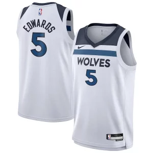 Anthony Edwards Minnesota Magnifique Timberwolves Nike Youth Swingman Jersey Association Edition White - Pour les joueurs de basketball amateurs - Adapté à tous les styles de jeu