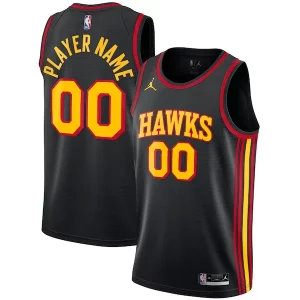Atlanta Hawks Jordan Brand Dashing Swingman Custom Jersey Statement Edition Black - Pour les joueurs de basketball amateurs - Adapté à tous les styles de jeu