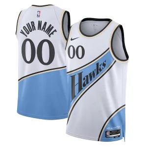 Atlanta Hawks Nike Unisex Magnifique 2024/25 Custom Swingman Jersey City Edition White - Design innovant - Écarte-vous du commun des mortels