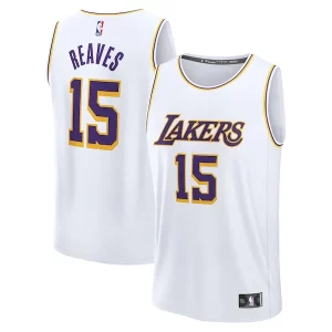 Austin Reaves Los Angeles Lakers Youth Fast Break Replica Player Jersey Association Exceptionnel Edition White - Pour les joueurs de basketball amateurs - Adapté à tous les styles de jeu