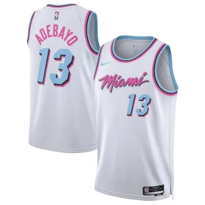 Bam Adebayo Miami Heat Nike Unisex Exclusif 2024/25 Swingman Player Jersey City Edition White - Maillot de qualité supérieure - Durable et résistant