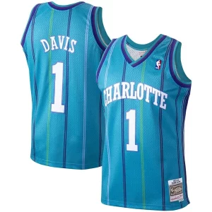 Baron Davis Charlotte Hornets 1999/00 Moderne Hardwood Classics Swingman Jersey Teal - Vêtement de fan emblématique - Montrez votre amour pour l'équipe