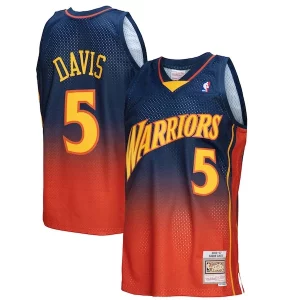 Baron Davis Élégant Golden State Warriors 2006/07 Hardwood Classics Fadeaway Swingman Player Jersey Navy/Orange - Événement exclusif - Soyez l'un des premiers à avoir ce maillot