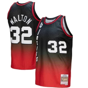 Bill Walton Portland Trail Blazers 1976/77 Hardwood Classics Fadeaway Swingman Player Jersey Éclatant Red/Black - Pour les fans de la ligue - Un maillot authentique de la compétition