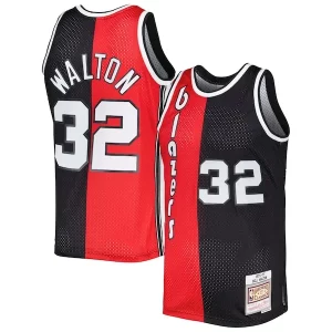 Bill Walton Portland Trail Blazers Hardwood Classics 1976/77 Split Swingman Commémoratif Jersey Red/Black - Maillot de collection - Un bijou pour les amateurs