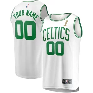 Boston Celtics 2024 Collectible NBA Finals Champions Custom Fast Break Jersey White Association Edition - Livraison gratuite - Économisez sur les frais d'expédition