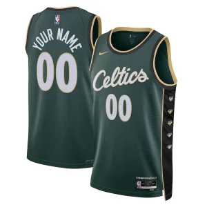Boston Haut de gamme Celtics Nike Unisex 2022/23 Swingman Custom Jersey City Edition Kelly Green - Pour les fans de la ligue - Un maillot authentique de la compétition