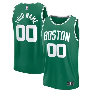 Boston Celtics Fast Break Custom Jersey Icon Personalisable Edition Kelly Green/White/Black - Maillot de championnat - Revivez les victoires glorieuses