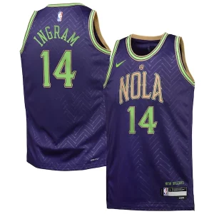 Brandon Ingram New Orleans Pelicans Unique Nike Youth 2024/25 Swingman Player Jersey City Edition Purple - Maillot de championnat - Revivez les victoires glorieuses