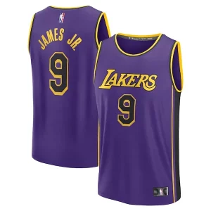 Bronny James Los Angeles Lakers Fast Break Replica Prime Player Jersey Statement Edition Purple - Design innovant - Écarte-vous du commun des mortels