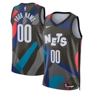 Brooklyn Nets Nike Unisex 2023/24 Custom Swingman Jersey Black City Tendance Edition - Événement exclusif - Soyez l'un des premiers à avoir ce maillot
