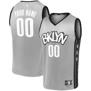 Brooklyn Nets Charming Youth Custom Fast Break Replica Jersey Gray Statement Edition - Pour les fans de la ligue - Un maillot authentique de la compétition