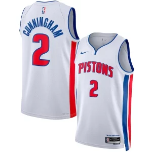 Cade Cunningham Detroit Pistons Nike Unisex Swingman Jersey Association Edition White/Blue Exclusif - Maillot de qualité supérieure - Durable et résistant