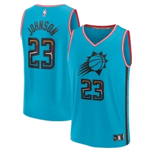 Cameron Johnson Phoenix Suns Youth 2022/23 Fast Break Jersey City Refiné Edition Turquoise - Pour les fans de la ligue - Un maillot authentique de la compétition