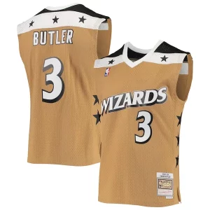 Caron Butler Washington Wizards 2001/02 Hardwood Classics Swingman Jersey Distingué Gold - Vêtement de fan emblématique - Montrez votre amour pour l'équipe