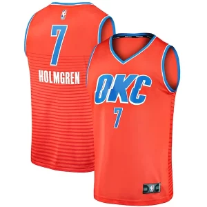 Chet Holmgren Oklahoma Classique City Thunder Fast Break Replica Player Jersey Statement Edition Orange - Giftez-le à un fan dévoué - Livraison en temps pour les fêtes