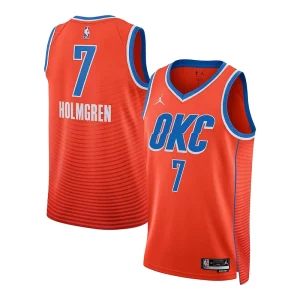 Chet Holmgren Oklahoma City Thunder Jordan Brand Unisex Personalisable Swingman Jersey Statement Edition Orange - Confort et style combinés - Pour un look exceptionnel
