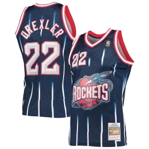 Clyde Drexler Houston Rockets 1996/97 Distingué Hardwood Classics Swingman Jersey Navy - Maillot de marque reconnue - Faites confiance à la qualité