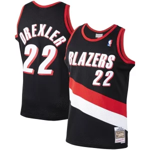 Clyde Confortable Drexler Portland Trail Blazers 1991/92 Hardwood Classics Swingman Jersey Black - Idéal pour les soirées de sport - Montrez votre style
