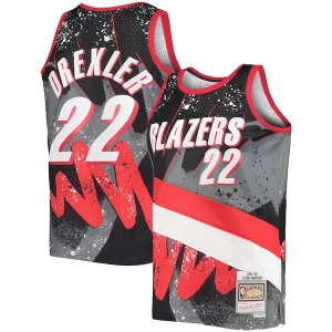 Clyde Drexler Portland Trail Blazers Hardwood Classics 1991/92 Hyper Hoops Haut de gamme Swingman Jersey Black - Maillot de collection - Un bijou pour les amateurs