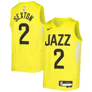 Collin Magnifique Sexton Utah Jazz Nike Youth Swingman Jersey Icon Edition Yellow - Maillot authentique - Reproduit avec soin