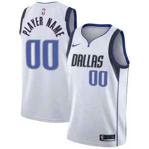 Dallas Mavericks Nike Custom Swingman Jersey White Association Commémoratif Edition - Style contemporain - Restez à la mode avec ce maillot