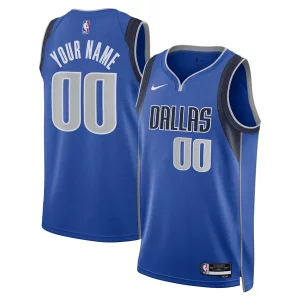 Dallas Mavericks Nike Unisex Swingman Custom Jersey Blue Distingué Icon Edition - Garantie satisfaction - Si vous n'êtes pas satisfait