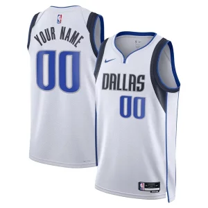 Dallas Mavericks Nike Unisex Swingman Custom Jersey White Association Exceptionnel Edition - Pour les matchs d'athlétisme - Restez frais et confortable