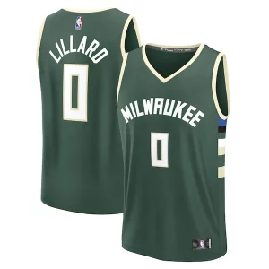 Damian Lillard Milwaukee Bucks Commémoratif Youth Fast Break Replica Player Jersey Icon Edition Hunter Green - Collectionner ce maillot rare - Augmentez la valeur de votre collection