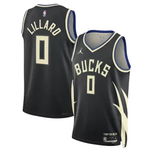 Damian Lillard Milwaukee Refiné Bucks Jordan Brand Unisex Swingman Player Jersey Statement Edition Black - Nouvelle arrivée - Êtes-vous prêt pour la saison ?