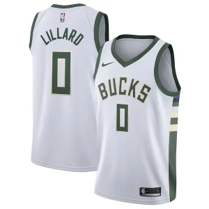 Damian Lillard Milwaukee Bucks Nike Unisex Swingman Player Exceptionnel Jersey Association Edition White - Livraison gratuite - Économisez sur les frais d'expédition