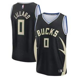 Damian Lillard Milwaukee Bucks Youth Fast Break Replica Player Jersey Statement Edition Black Moderne - Pour les amateurs de basketball passionnés - Livraison rapide