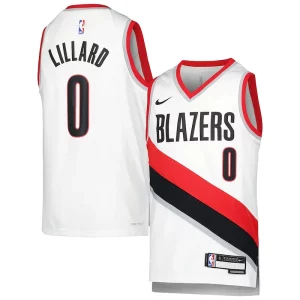 Damian Lillard Portland Trail Blazers Nike Youth Swingman Jersey Association Edition Éclatant White - Maillot de marque reconnue - Faites confiance à la qualité