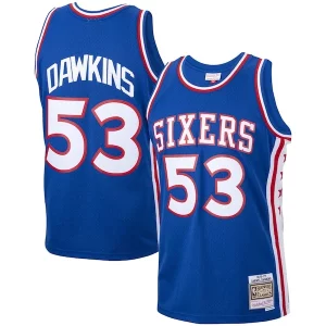 Darryl Dawkins Philadelphia 76ers 1976/77 Éclatant Hardwood Classics Swingman Jersey Royal - Confort et style combinés - Pour un look exceptionnel